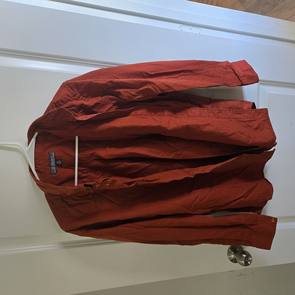 Croft & Barrow Orange Lightweight Shirt Jacket